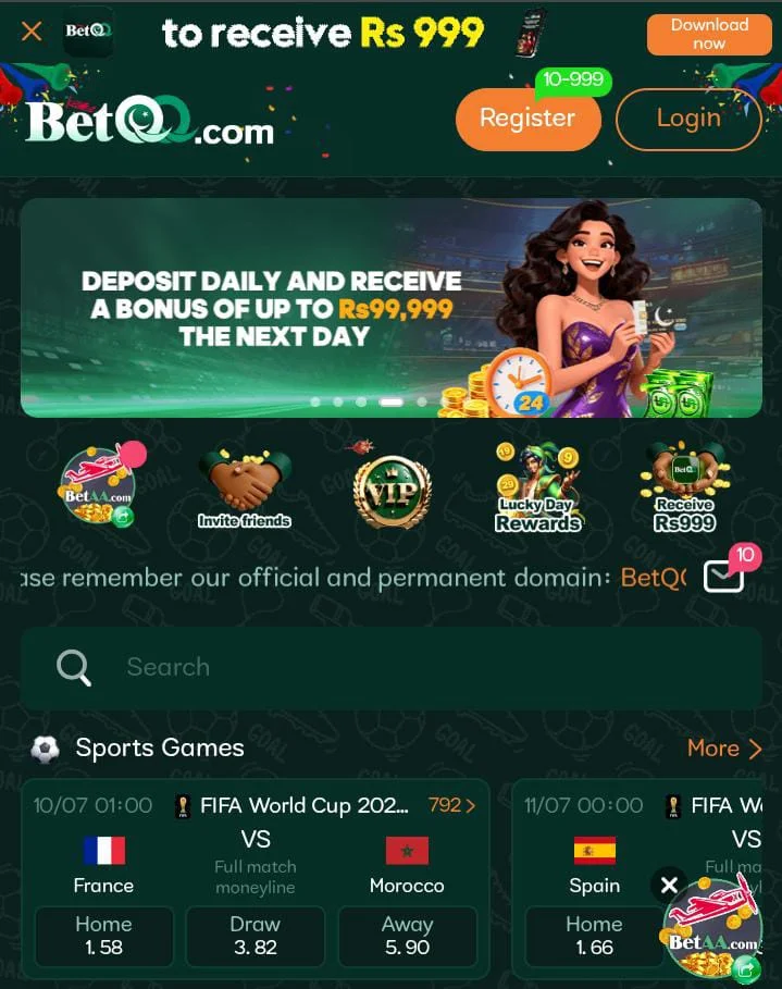 Bet QQ Game home