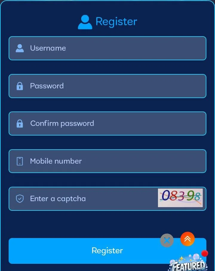 ODK 786 Game register, log in